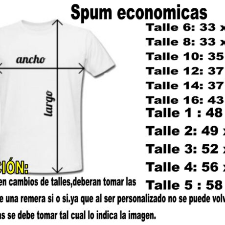 remeras spun economico talles